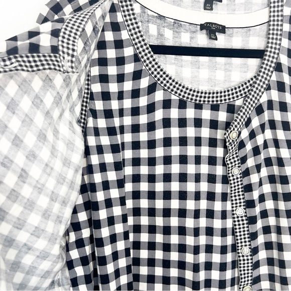 Talbots Gingham Cardigan Sweater Set - Picture 4 of 10